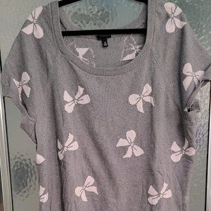 Grey with Pink Bows Torrid Top sz. 3